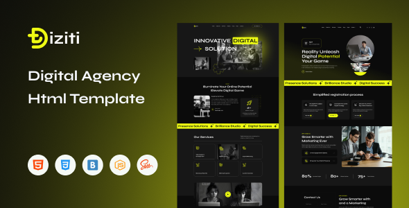 Diziti – Digital Agency Html Template